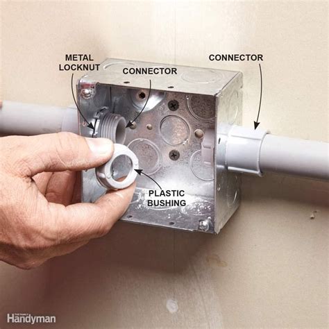 attaching metal conduit to metal box|pvc conduit box installation.